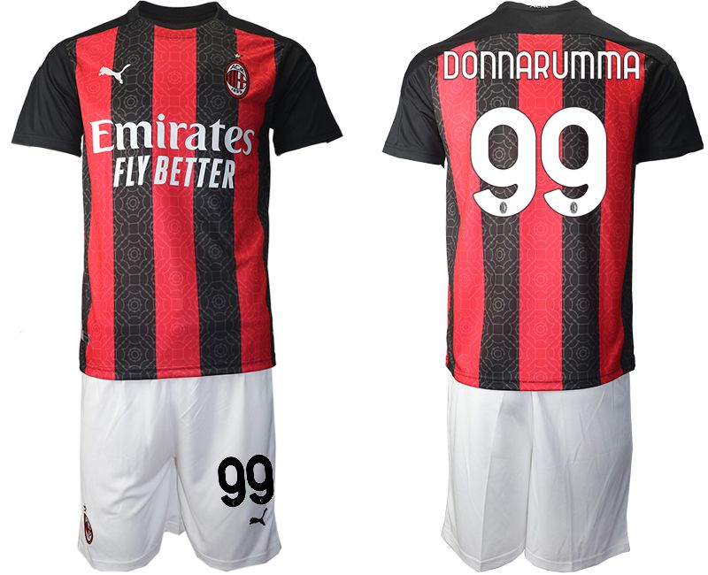 Men 2020-2021 club AC milan home #99 red Soccer Jerseys->ac milan jersey->Soccer Club Jersey